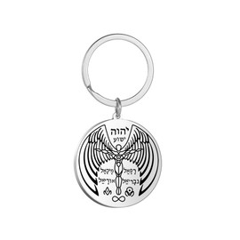 EUEAVAN Tetragrammaton Necklace YHVH YHWH Jehovah Necklace Yeshua Blessed Prayer Pendant Hebrew Bible Name God Religious Jewelry Lord Amulet for Jewish Christians, Stainless Steel