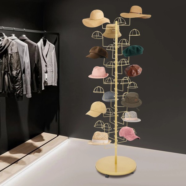 Unbranded Metal Hats Display Stand Hat Storage Stand With 30
