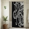 Pakena Cool Octopus Small Stall Shower Curtain 36x72 Inch Nautical