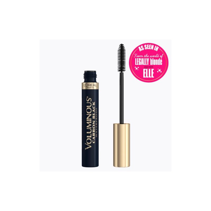LOreal Paris - Máscara impermeable Voluminous Original, negro carbón, 0.23