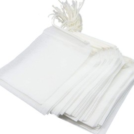 LUCKYBEE Disposable Empty Bags 2.8 x 3.5 inches (7 x 9 cm) Line Tea Bags Non-woven Fabric Pumping Brewing Empty Tea Bags for Loose Leaf Tea & Coffee (100 pcs)