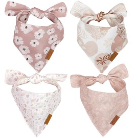 Remy+Roo Bandanas para perros – Paquete de 4 | Shannon | Tela duradera de alta calidad | Forma única | Ajuste ajustable | Múltiples tamaños disponibles (pequeño)