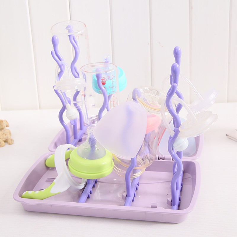 Baby Bottle Drying Rack PP Safe Foldable Portable Baby Bottle