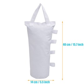 Ikerall Canopy Weights Bag Leg Weight for Pop up Canopy Tent, Sand Bags for Patio Umbrella Instant Outdoor Sun Shelter (4 Pack - White)