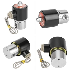3/8" DC 12V Stainless Steel 304 Normally Closed Electric Solenoid Valve Closed Water, Air,