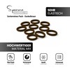 Specora - Elastico per capelli classico senza cuciture, marrone scuro,