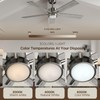 Vagizm 52 Inch Ceiling Fan Brushed Nickel Remote Controlled Dimmable