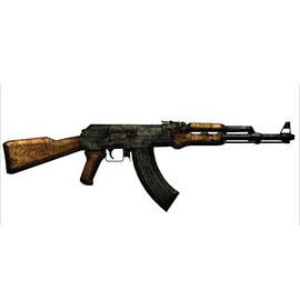 Bargain Max Decals AK-47 Assault Rifle Silhouette Window Laptop Car Sticker 8"