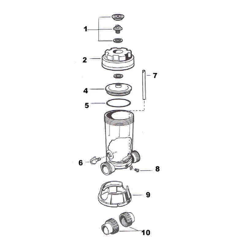 Hayward CLX200CA Chlorinator Cover Cap Assembly CL200 CL220 Chlorine Feeders