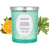 M&SENSE Summer Paradise Citrus Floral Scented Candles, Natural Soy Wooden