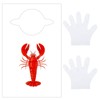 Whaline 50Pcs Disposable Plastic Lobster Bibs with 50Pcs Gloves Crawfish