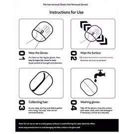 Pet Hair Removal Glove Instruction Manual Packed together with the product Included inside the package