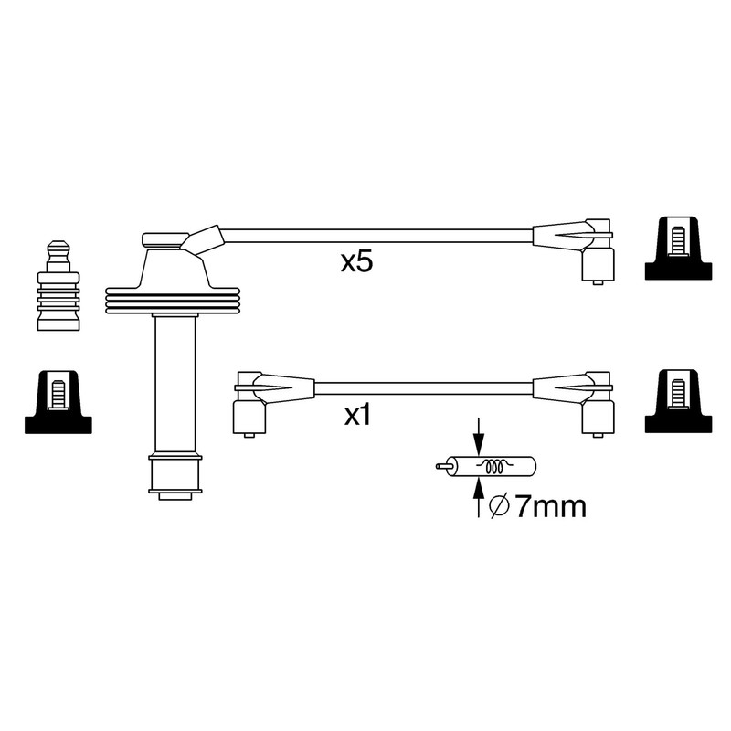 Bosch Automotive 0986357054 Ignition Wire Set