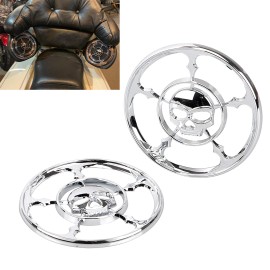 Unbranded Chrome 4-1/2" Speaker Trim Grill Cover For Harley Electra Glide FLHT EFI FLHTI