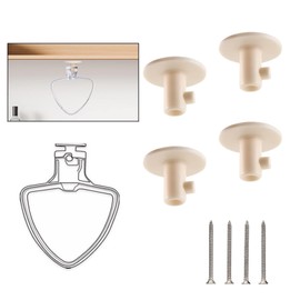 JDFHFGB 4 Pack Stand Mixer Attachment Holders,White Plastic Galley Aid Mixer Compatible Attachment for Flat & Flex Edge Beater,Storing Dough Hooks and Wire Whip Organizer