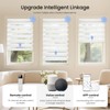 Grandekor Motorized Zebra Blinds with Remote Control,Smart Zebra Blinds for