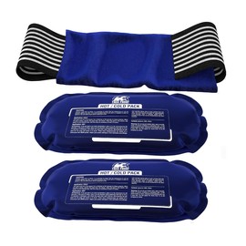 Bolsa de Hielo (Juego de 3 piezas) - Envoltura de Gel Reutilizable para Terapia de Frío y Calor Apoya la Recuperación de Lesiones, Alivia el Dolor Articular y Muscular - Manguito Rotador, Rodillas, Espalda y Más (Juego de 3 piezas - Clásico)