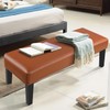 YISUN Leather Dining Room Bench Covers, Stretch Spandex Upholstered Bench