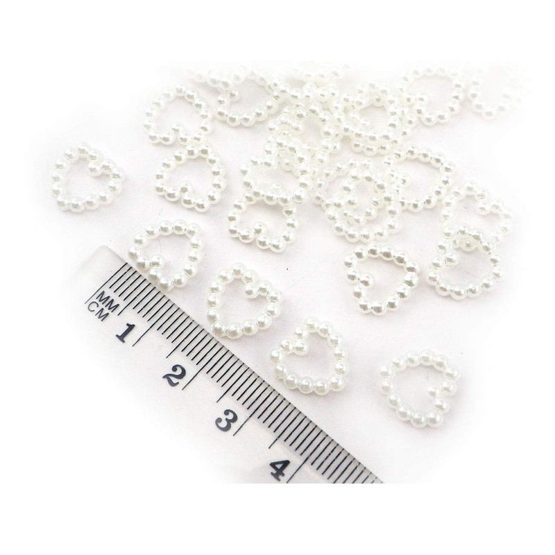 Sepkina 1000 Pearl Heart Pearl Hearts Wedding Beads Confetti Heart