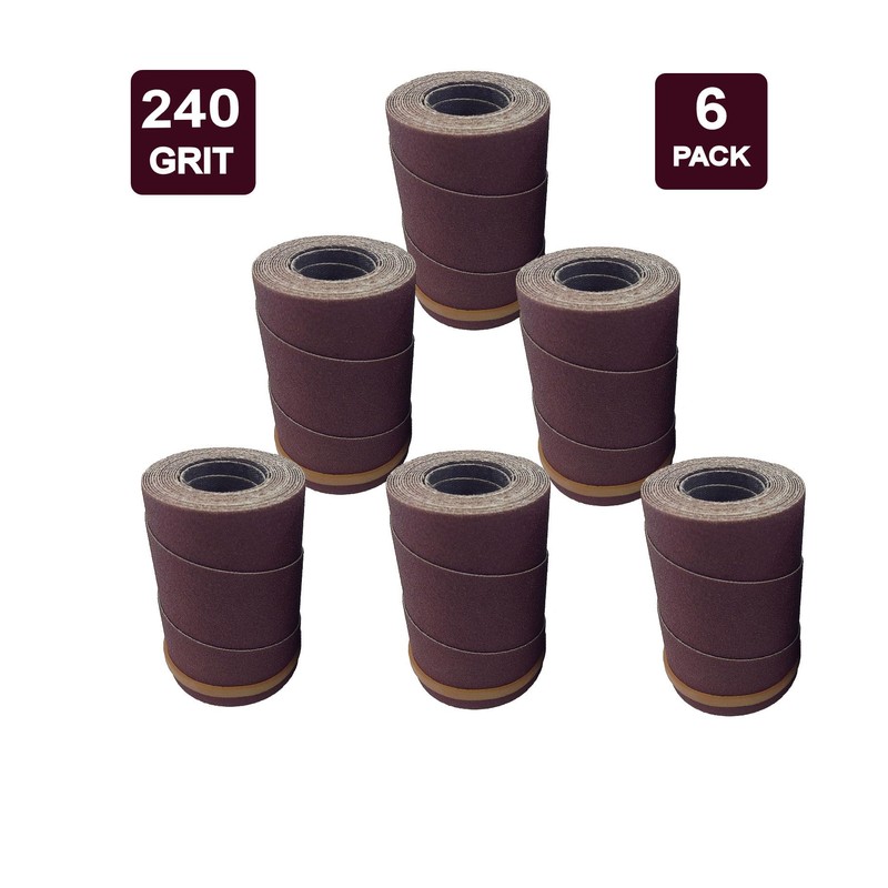 Ready-to-Wrap Sandpaper Rolls | 240 Grit | 6 Pack |