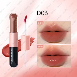 Mooekiss Mouekiss Lip Gloss 2in1 Moisturizing Lip Double-Ended Hydrating Lip Tint Shiny Lipstick Smudge-Resistant Lipstick Long-Lasting China Cosmetics TikTok Popular Gift (D03#)