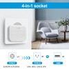 Momowin Multi-socket flat plug, USB socket, US and European adapter,