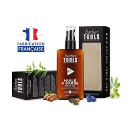 Beard Oil | N°1 | with 100% Natural Oils 80 ml - Made in France - Promotes Beard Growth - With Ricin Oil, 7 Vegetable Oils & 3 Essential Oils & Vitamin E - Beard Care