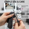 ZIZZLON Cuticle Scissors Extra Fine Curved Stainless Steel Eyebrow Scissors,