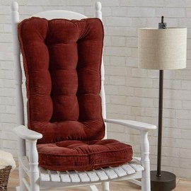 South Pine Porch Hampton Jumbo 2-pc Rocking Chair Cushion Set, Burgundy