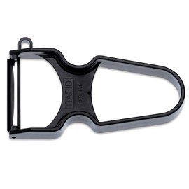 Giesser Since 1776 - Made in Germany - Peeler, Coated Blade, Blade Movable, Black, Kitchen Accessory, 8249 Rap