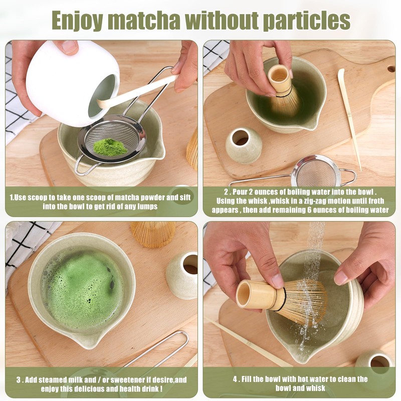 Matcha Whisk Set Matcha Whisk Holder Bamboo Matcha Whisk and