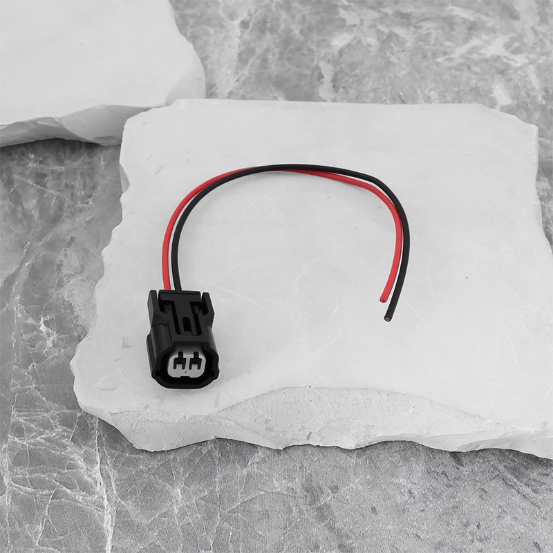 YINETTECH 2-Pin Car Front Turn Signal Light Connector Pigtail Compatible