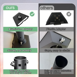 SUBFIX Gen 3 Mount for Starlink, Adjustable Mounting Kit Compatible with V3 Starlink Standard Dish, Wall Mount/Roof Mount for Starlink Internet Kit Satellite Include Aluminum Gen 3 Pipe Adapter