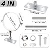 2 Sets 4 Inch Adjustable Pipe Bracket Heavy Duty Adjustable
