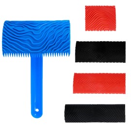 5 Pieces Wood Grain Tool Set, Wood Pattern Painting Tool, Household Wall Texture Roller Brush for Wall Decoration DIY