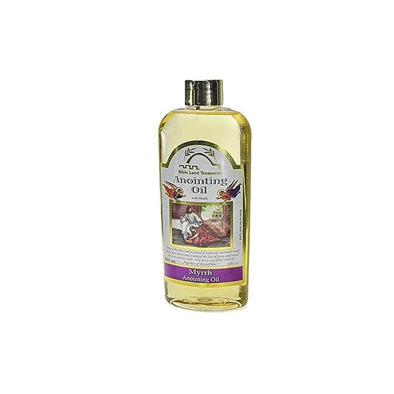 Bible Land Treasures Anointing Oil, Biblical Oil with Myrrh, Anointing