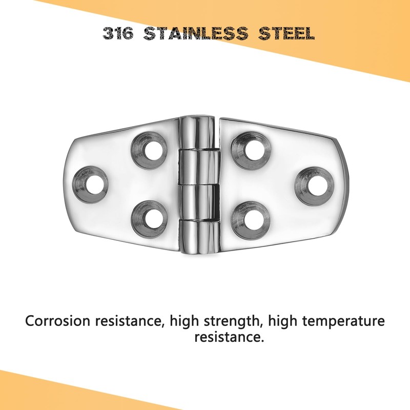 316 Stainless Steel Boat Hatch Hinges Marine Grade, 3 x