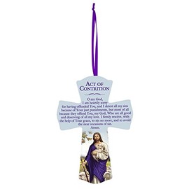 Reconciliation Cross Act of Contrition Hanging Wall Cross, 6 Inch