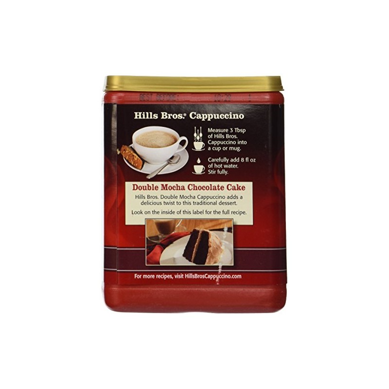 Hills Bros. Coffee Instant Cappuccino Double Mocha, 16-Ounce Jars (Pack