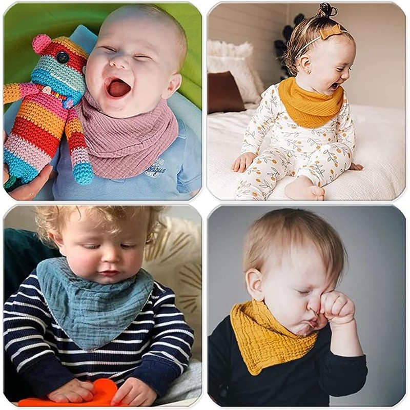 YDGAKN Bebe Baberos, 8 Piezas Toalla triangular para bebe para