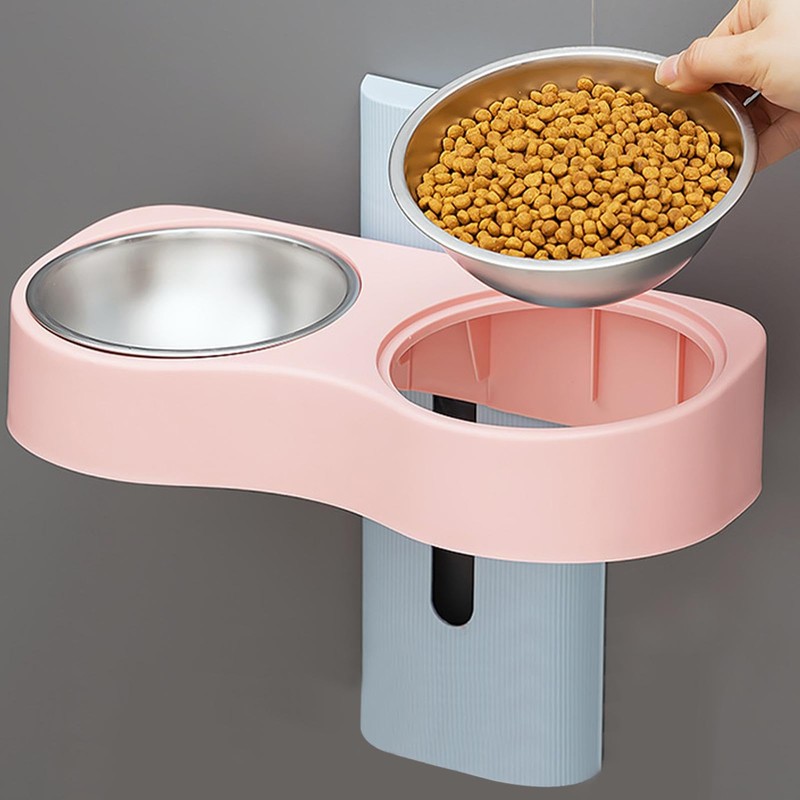 Removable Dog Bowls,Removable Double Feeding Bowls | Multipurpose Pet Feeding