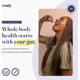rmdy Constipation, Bloating, & Gas Relief | Relief from Diarrhea, & IBS | Probiotic for Digestive Health & Gut | 30 Capsules
