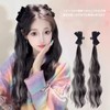 VEVE&MIKI ヘアエクステ エクステンション ポニーテール ウィッグ ふわふわ巻き髪エクステ ロング 取り付け簡単 エクステ ストレート