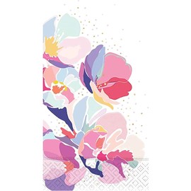 Magnificent Blooms Disposable Guest Towels - 24CT | Decorative Paper Hand Towels for Kitchen & Bathroom Decor | (2 Packs of 12CT) Guest Towels Disposable Napkins