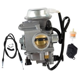 SVKCAR Carburetor for Honda Rancher 350 TRX350TE/TM/FM 2000-2006/ Foreman 400 TRX400FW 1995-2003/ Foreman 450 TRX450 4x4 1998-2004 ATV #16100-HN0-A02, with Throttle Cable