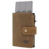 BAUR Slim Wallet with Coin Compartment, Genuine Leather Credit Card
