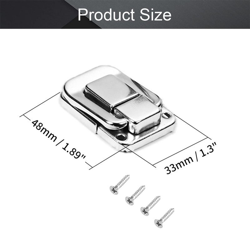 MroMax 2Pcs Toggle Catch Lock 1.89" x 1.3" (LxW) Iron