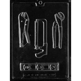 NCS Tools - Hacksaw, Level, Vice grip and Pliers Chocolate Mold, Clear, 1 Count – D083