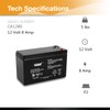 Casil CA-1280 12V 8AH Rechargeable Sealed Lead Acid Battery, F2