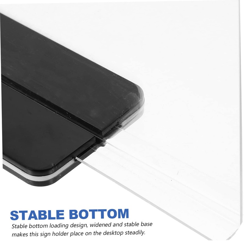 Operitacx Pcs Acrylic Sign Holder Desktop Display Stand Double-sided Tabletop